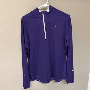 Nike quarter zip, women’s, dri-fit, long sleeve shirt